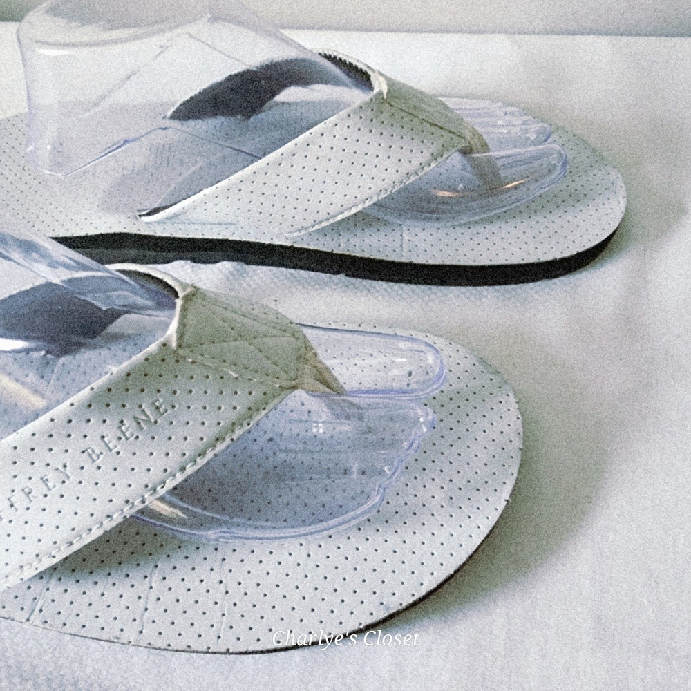 Geoffrey Beene Flip Flop Sandals Mens XL 12-13 White Vegan Beach Casual Lounge - Picture 9 of 11